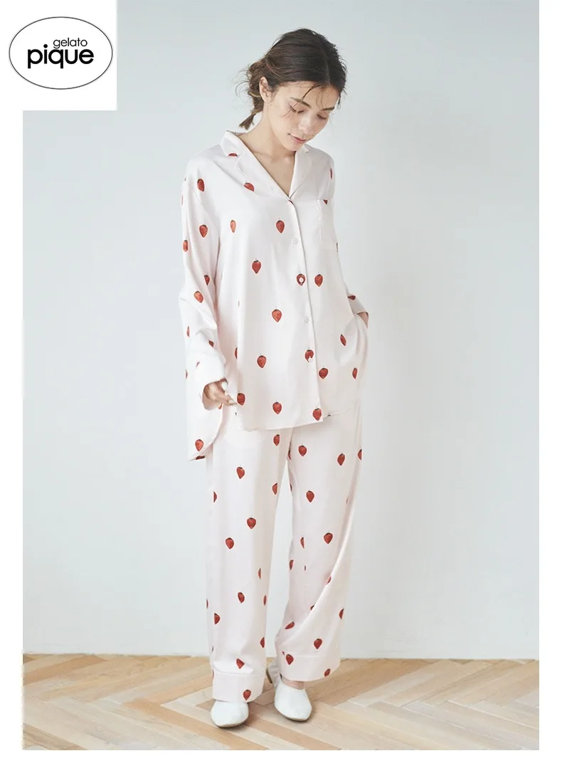 gelato pique pajama set strawberry pajamas