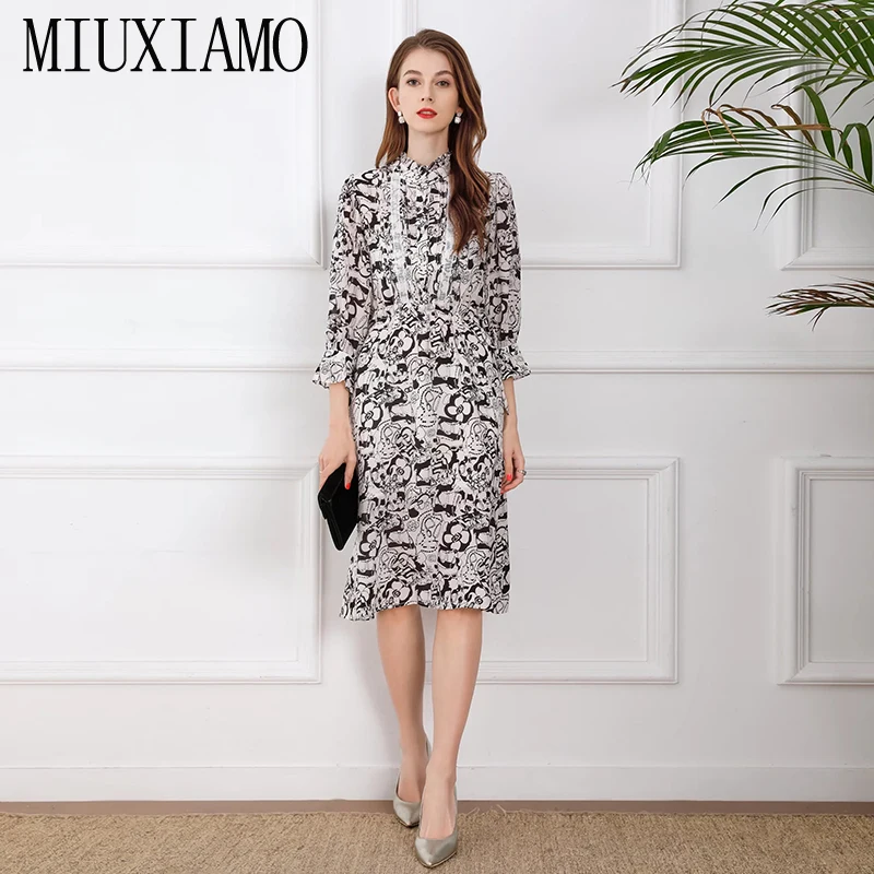 miuximao high quality elegant dress silk