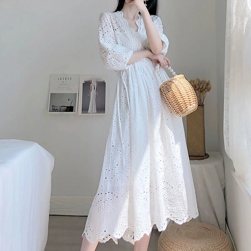 lucyever summer white long dress women