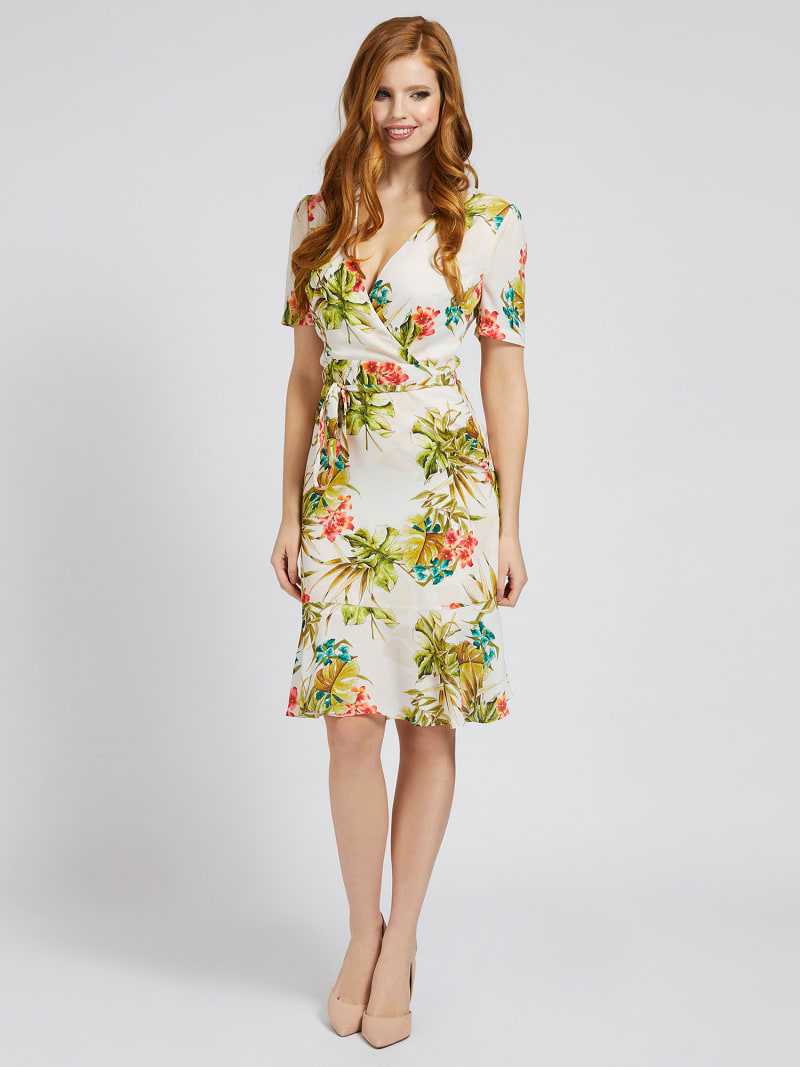 marciano print dress guess outlet